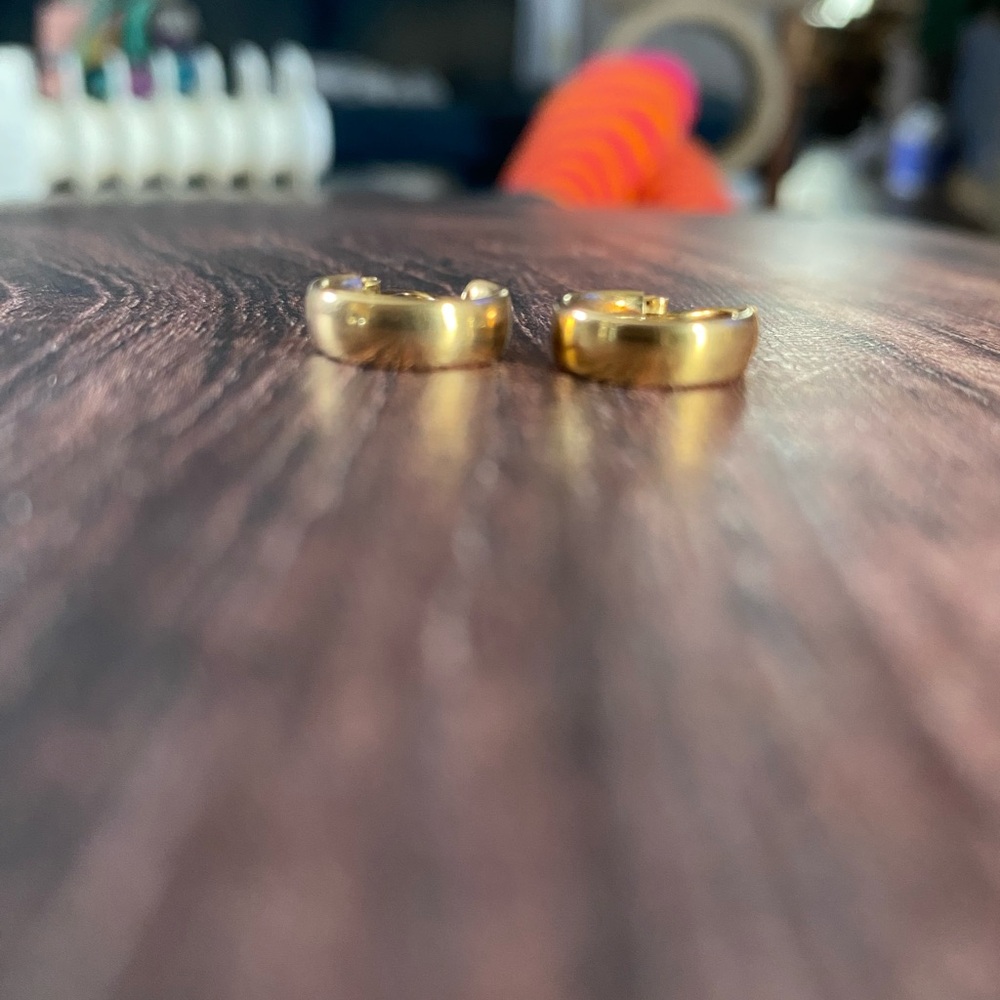 Gold Hoop Earrings - Picture 2 of 5